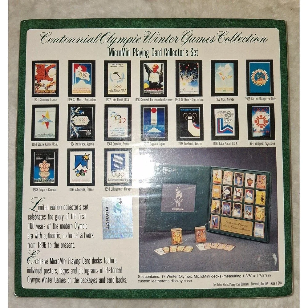 Centennial Olympic winter games colllectors edition 17 micro mini card decks